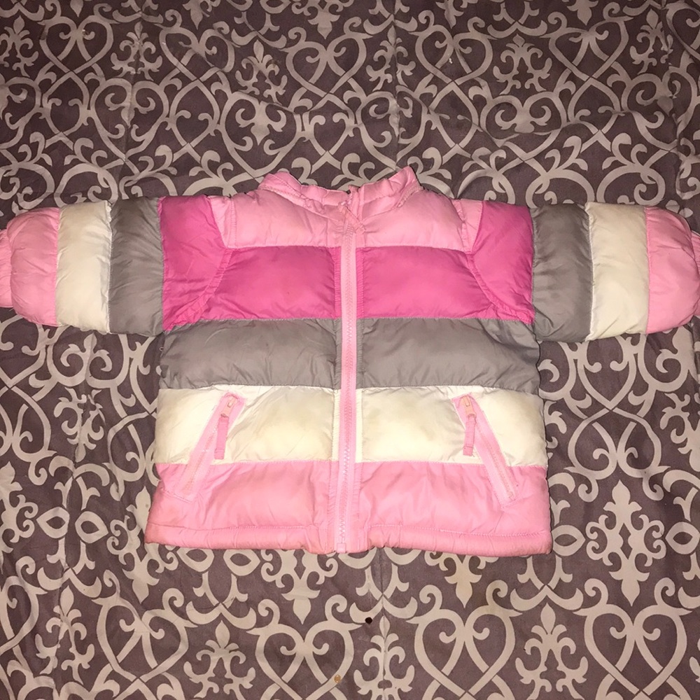 Color puff coat